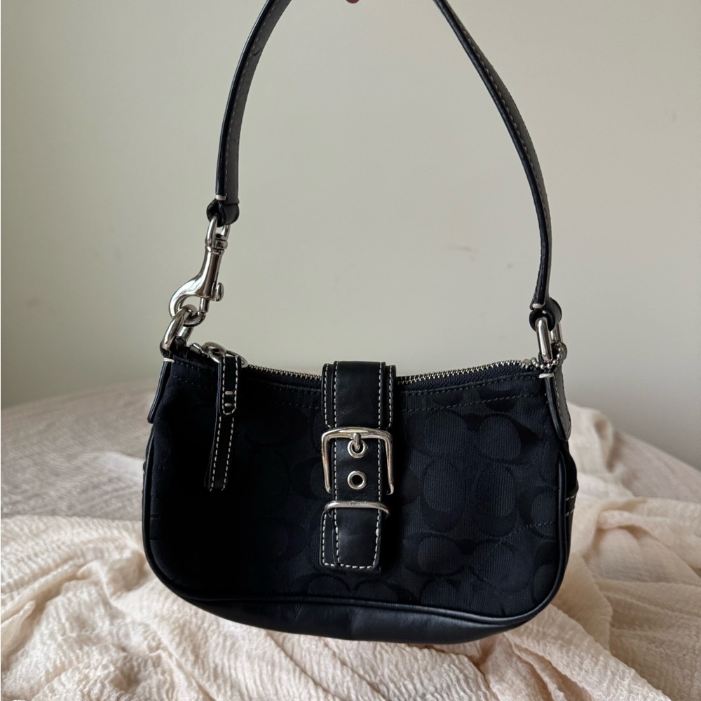 Chic vintage Coach hampton signature mini bag y2k soho - Picture 2 of 10